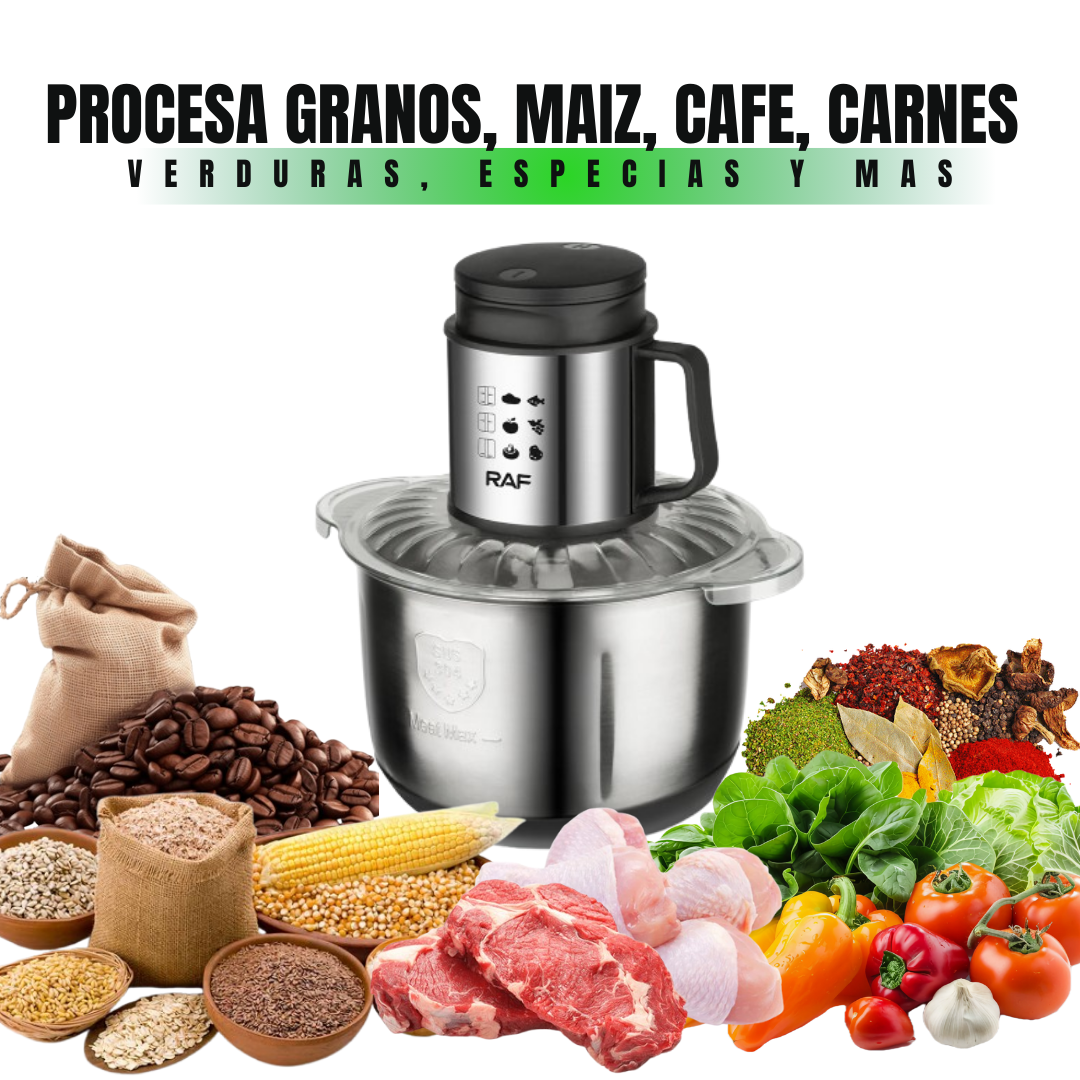 Procesador de Alimentos 5L Raf / Granos Cafe Carnes Verduras y Especias